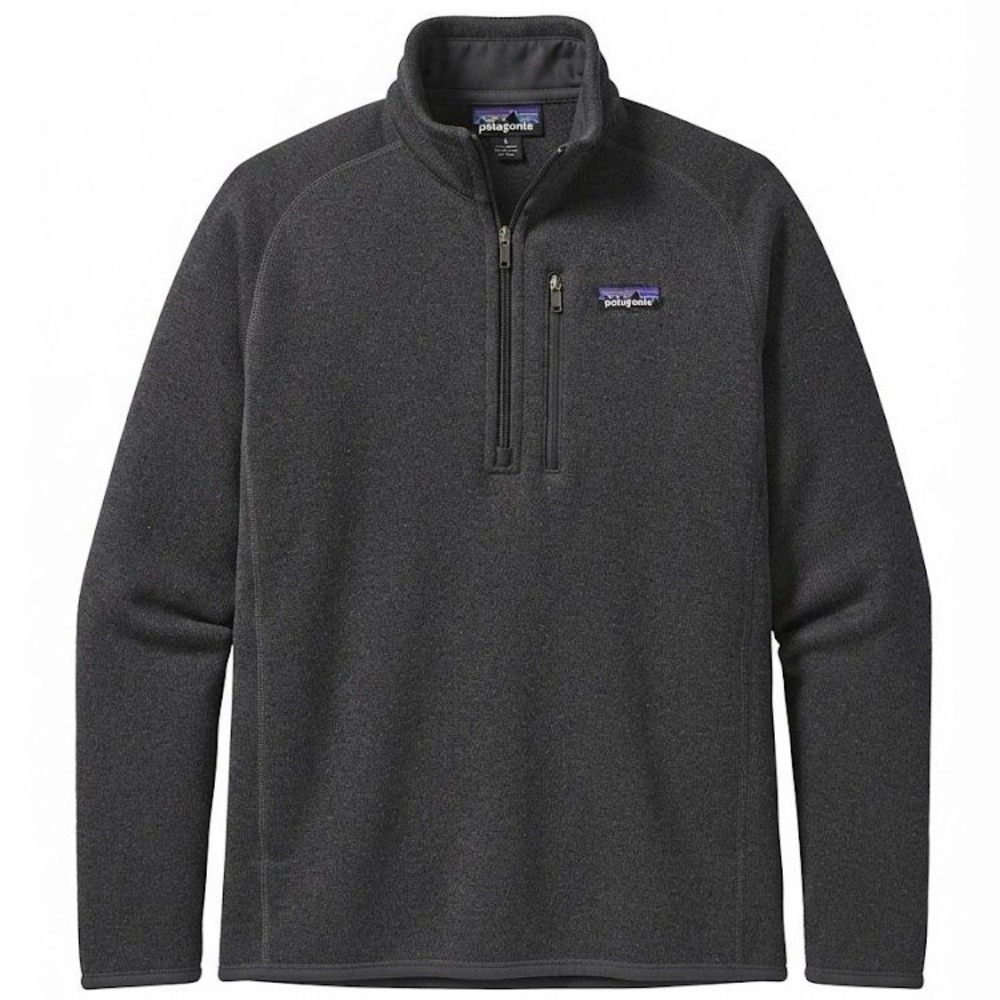 Patagonia Better Sweater 1/4 Zip Mens Black Fleece Pullover Size M